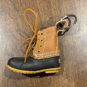 L.L. Bean Tan and Black Boot Keychain